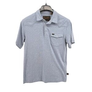 Howler Brothers Ranchero Polo Mens Small Pre-Owned Grayish Blue Pearl Snap Shirt